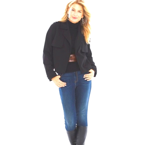 Chicos Cropped Trench Jacket - Picture 2 of 16